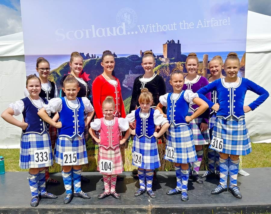 Blue Bonnet Lassies School of Highland Dance competed at Fergus Scottish Festival