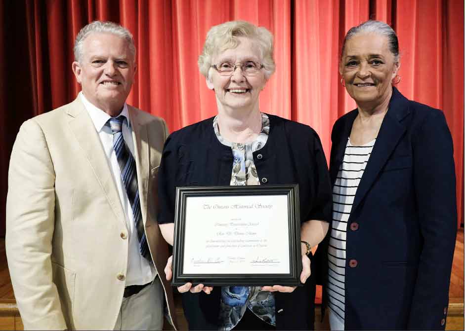 Historical society recognizes Rev. Dr. Donna Mann