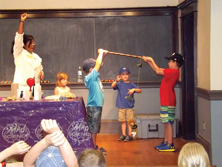 Mad Science at the Harriston library featured fun experiments