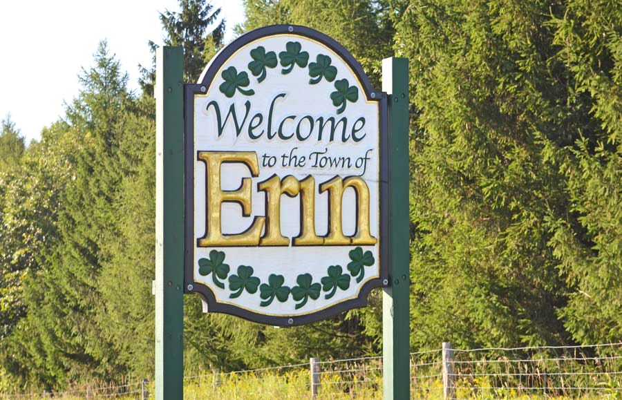 Erin ‘Welcome’ sign cut down, stolen
