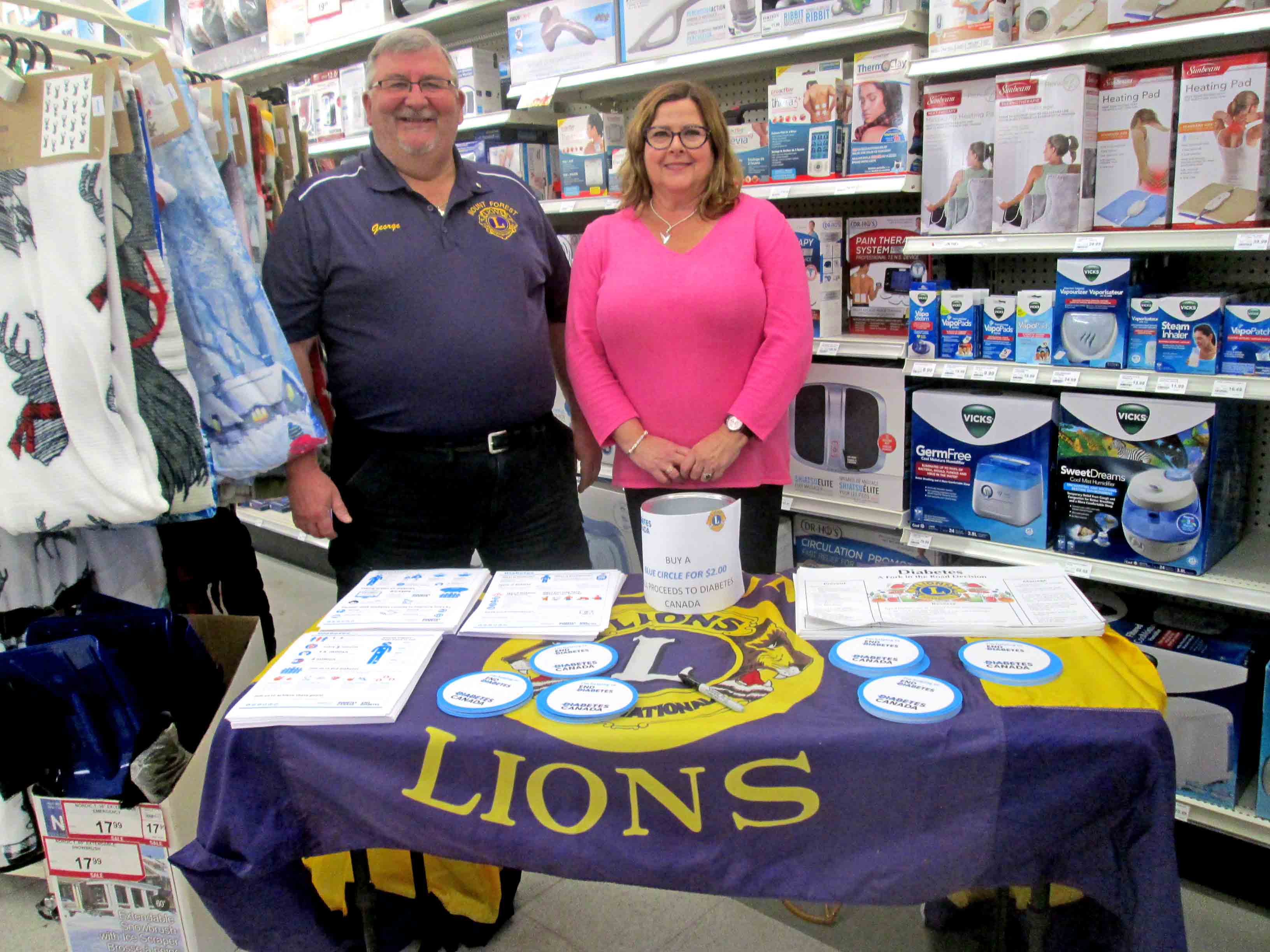 Mount Forest Lions Club promotes diabetes awareness