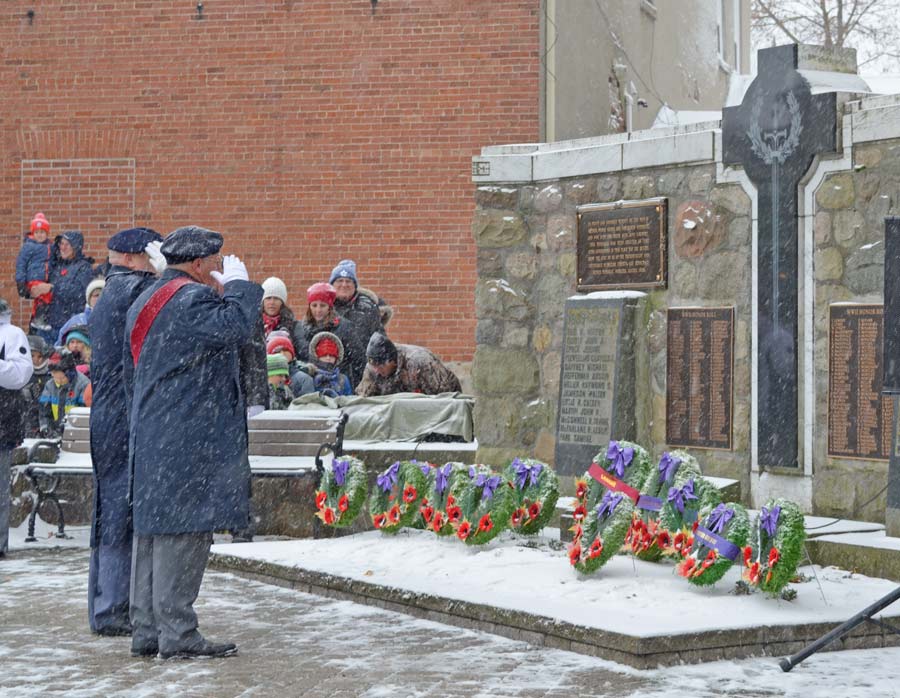 Community gathered at the Arthur Remembrance Day service