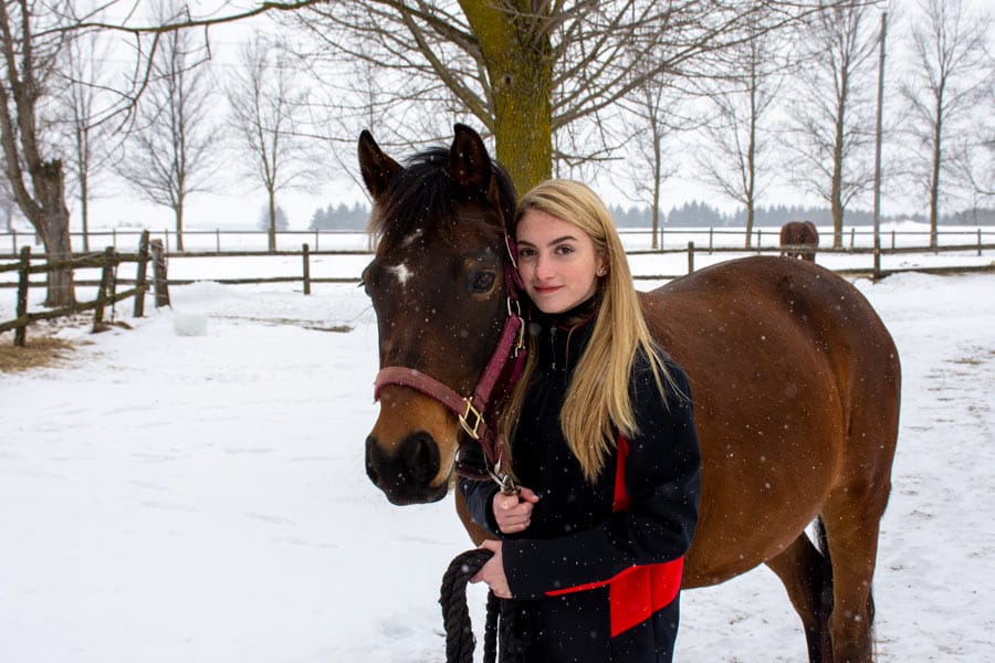 A girl and her horse: a calming influence
