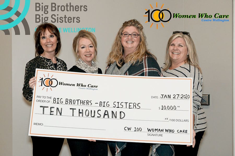 Centre Wellington 100 Women Who Care make big donation to Big Brothers Big Sisters Centre Wellington