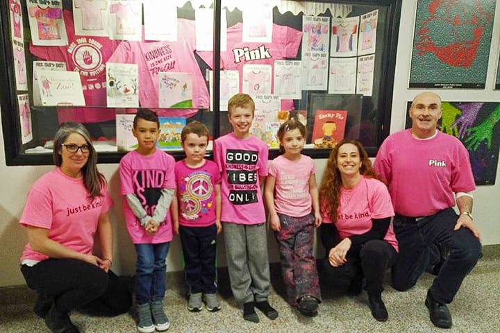 Students at James McQueen Public School supported Pink Shirt Day