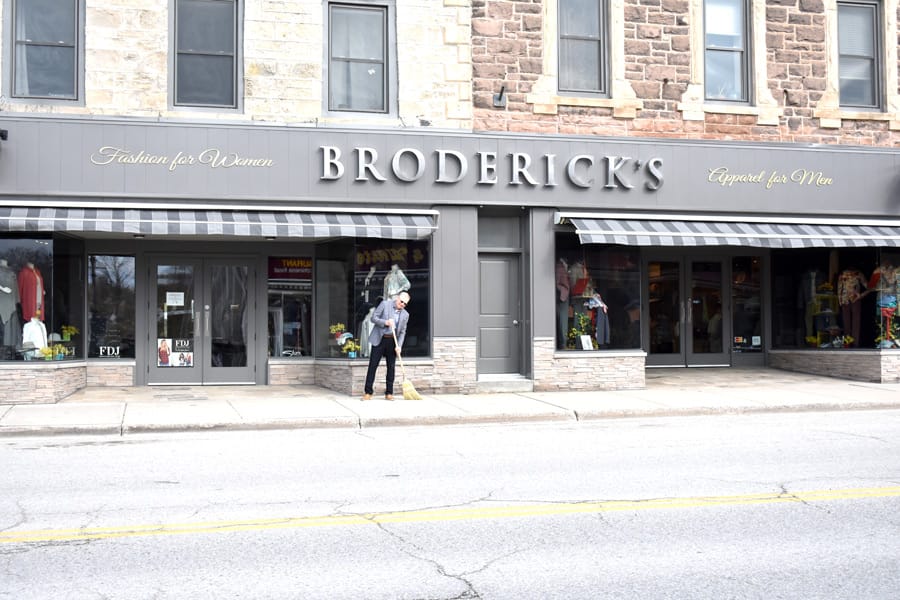 Broderick's Fergus clothier was one of many businesses across Ontario to reopen on May 19