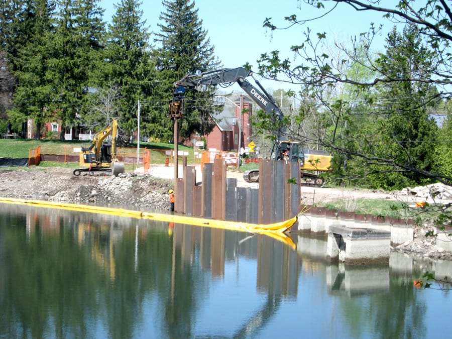 Work continues on Hillsburgh's Station Street dam