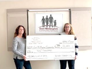 Rotary Club of Erin provides $10,000 grant to East Wellington Community Services Food Bank