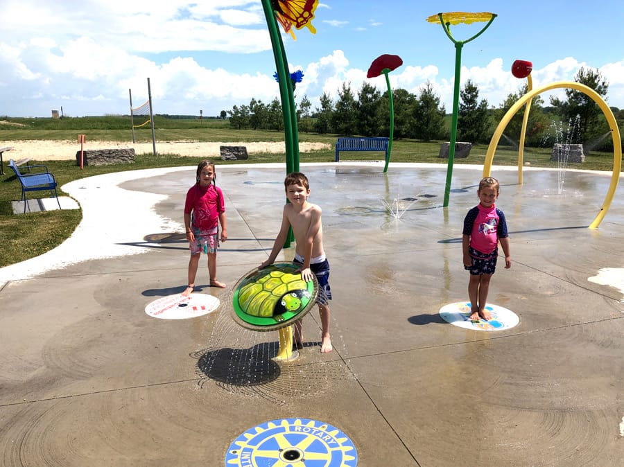 Cooling off at the Drayton Splash Pad