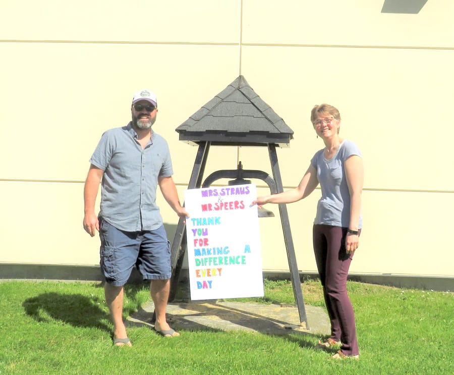 Educators celebrated with a drive-through celebration