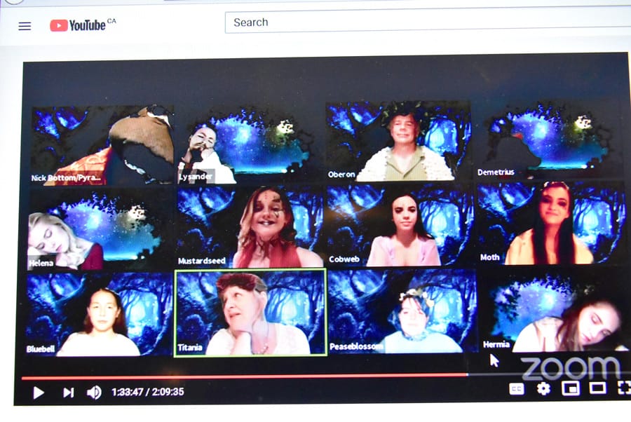 Elora Community Theatre performed virtual Shakespeare production