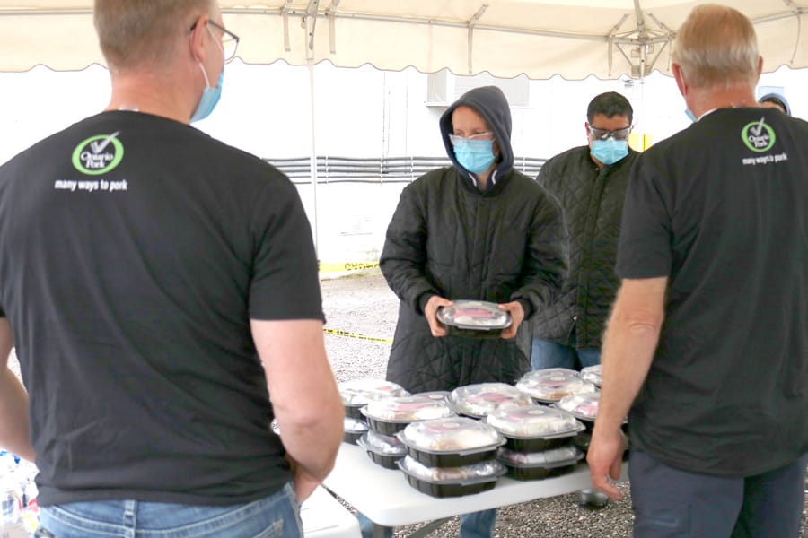 Pork farmers provide lunch for Conestoga Meats processing plant workers