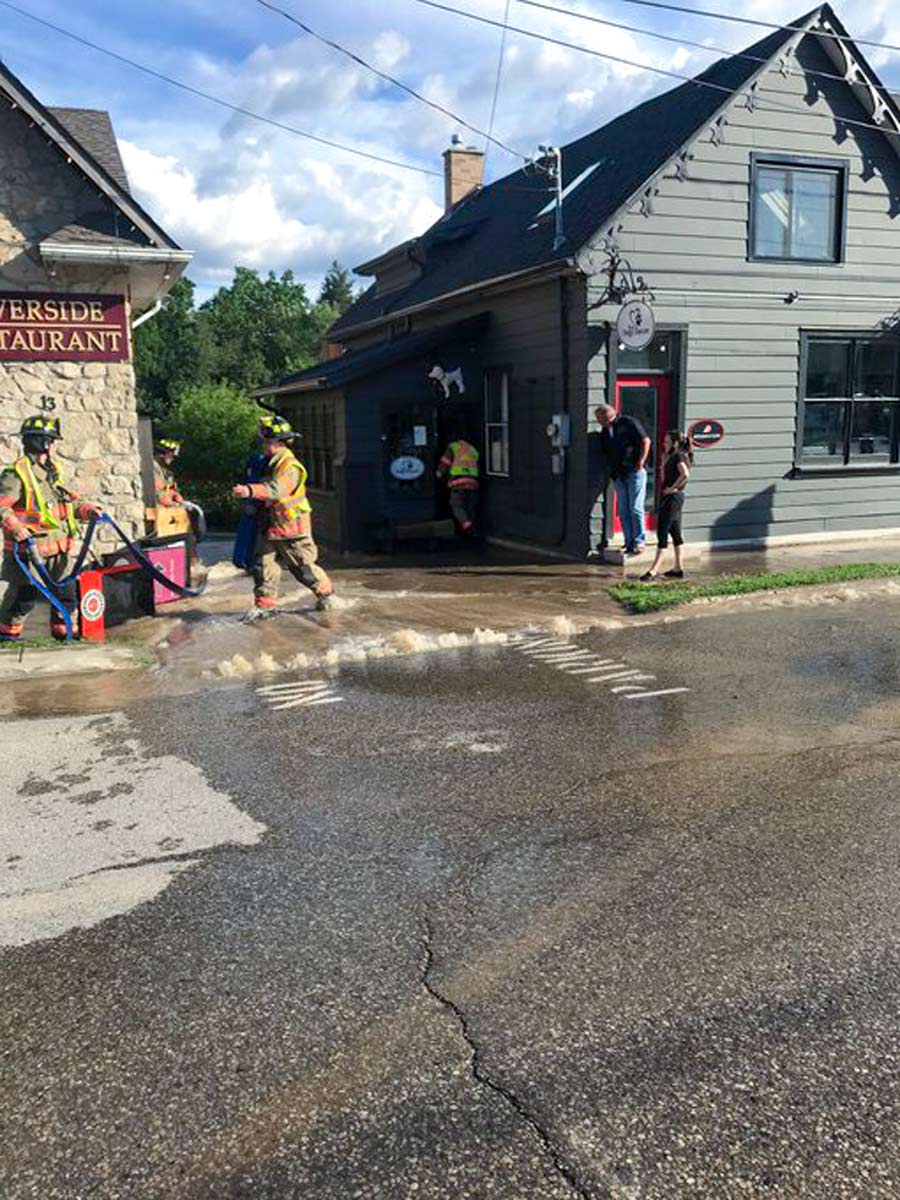 Elora business flooded