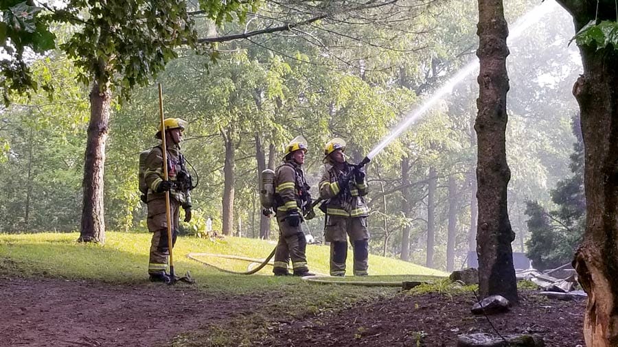 Four departments respond to house fire near Eden Mills