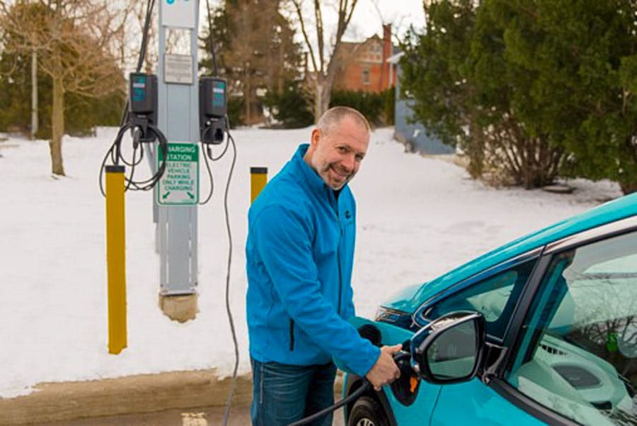 New electric vehicle charging station installed in Elora