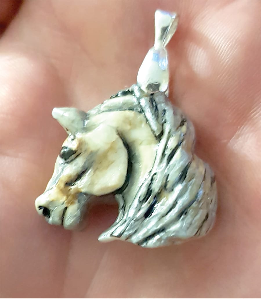 Horse teeth provide sustainable source of ivory for creations of local artist