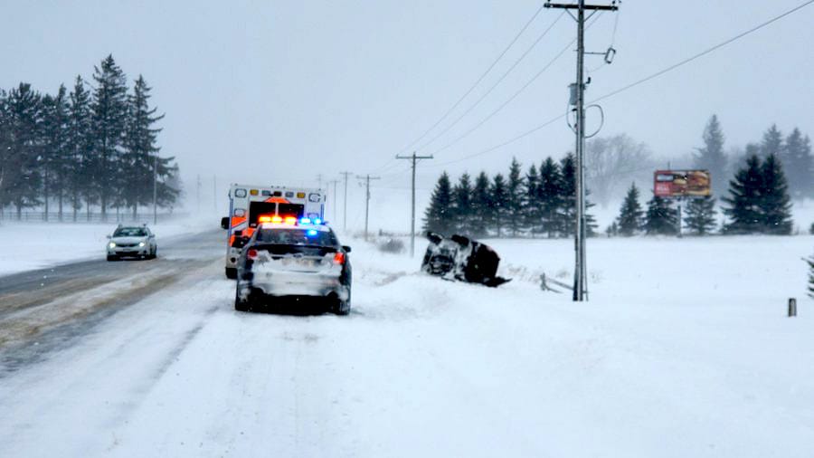 No injuries after a single-vehicle rollover north of Harriston
