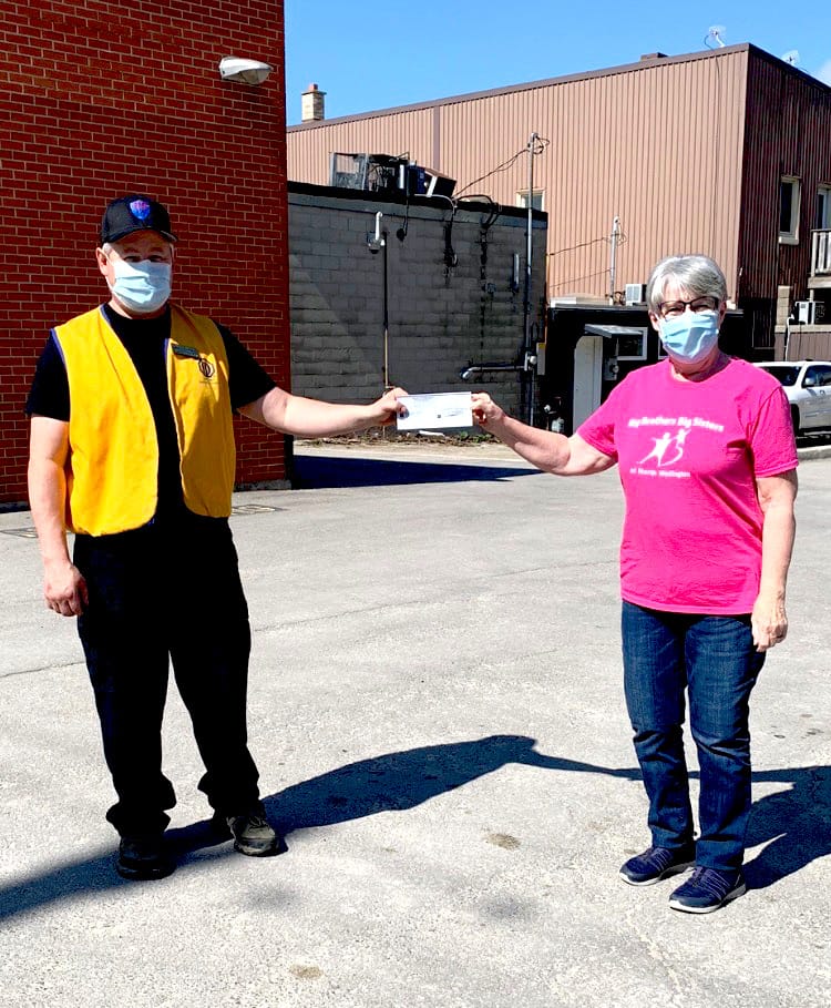 Arthur Optimists make donation to Big Brothers/Big Sisters of North Wellington