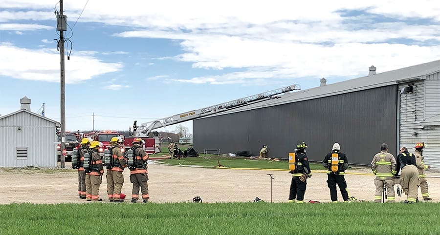 Minto Fire respond to storage barn fire with support from other fire departments