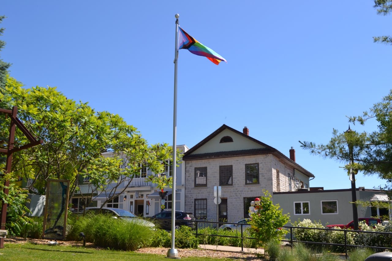 Pride flag the first to fly on new Elora Green Space pole