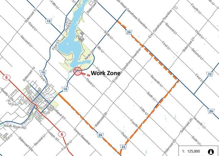 Construction on Wellington Road 18 will require closures