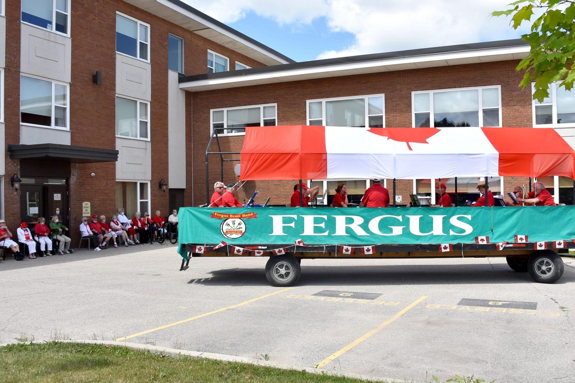 Fergus Brass Band, Rotary Club make Canada Day stops at long-term care homes