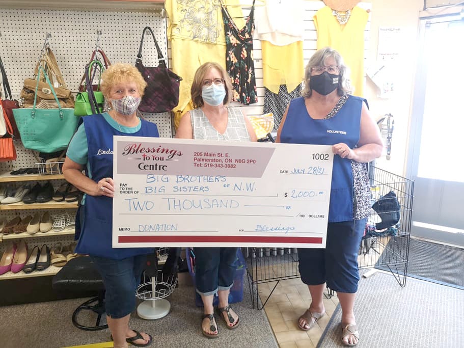 Blessings to You makes donation to Big Brothers Big Sisters of North Wellington