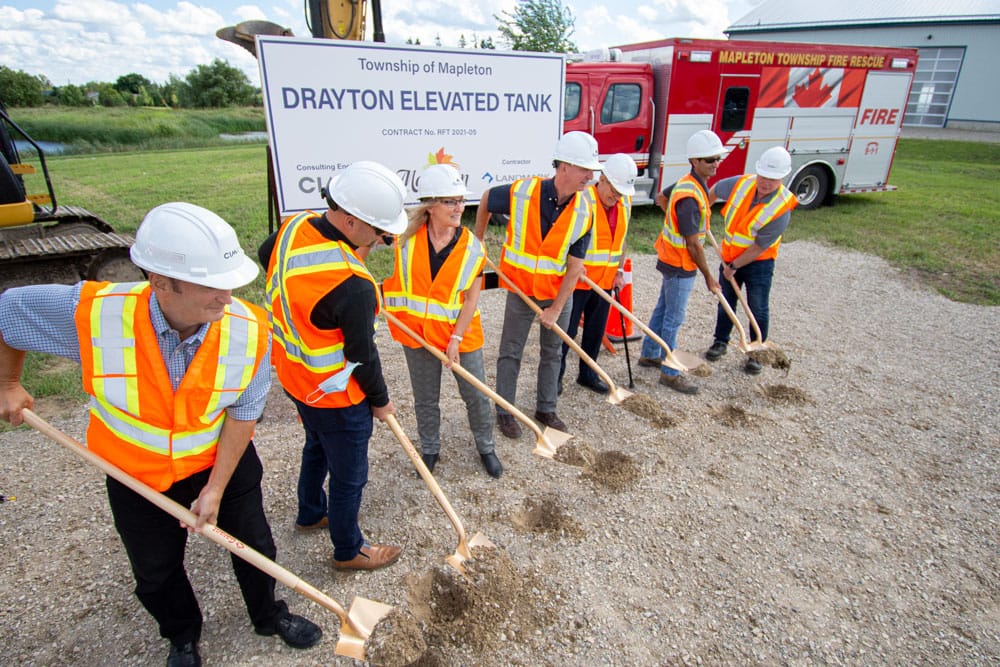Breaking ground for Drayton water tower