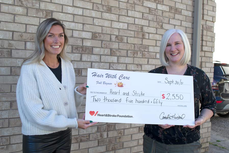 Fergus business raises $2,550 for Heart and Stroke Foundation