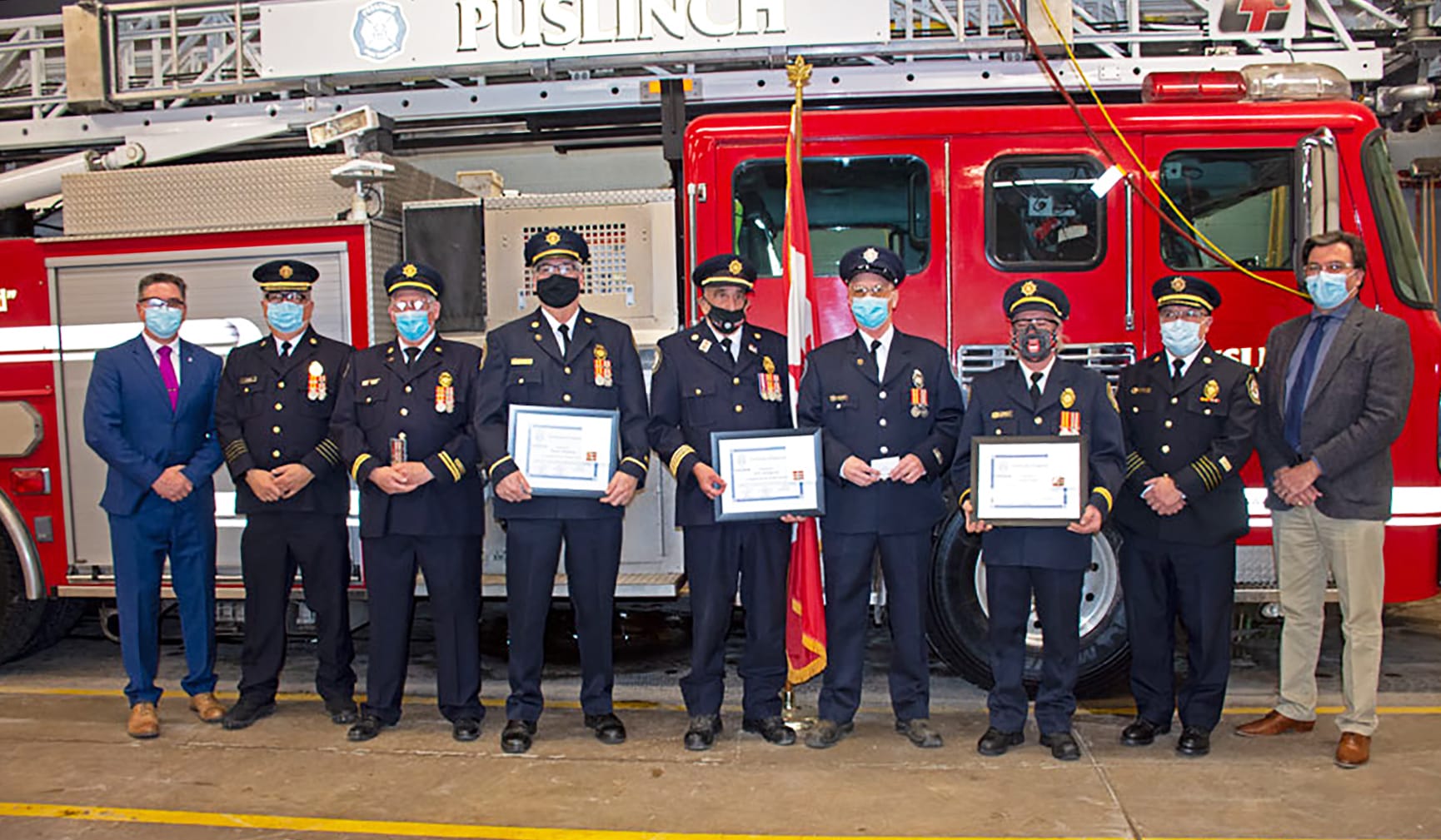 Puslinch Township recognizes long-serving volunteer firefighters