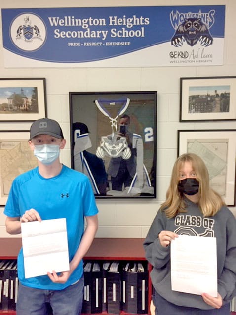 WHSS students earn prizes at branch and zone level in annual Legion contest