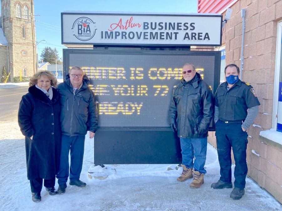 New sign outside Arthur fire hall