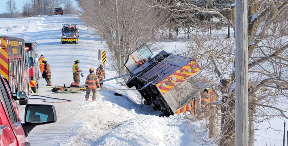 Firefighter airlifted to hospital now recovering at home