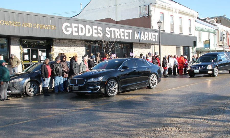 Residents line Elora street to pay tribute to late businessman Merlen Kropf
