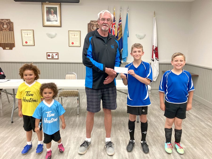 Mount Forest Legion Catch the Ace makes donations to local sports