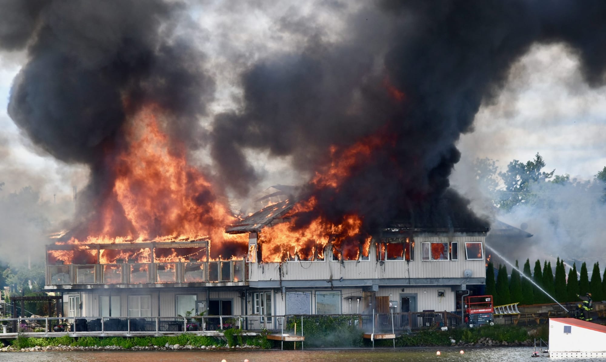 Old Marina Restaurant destroyed by fire