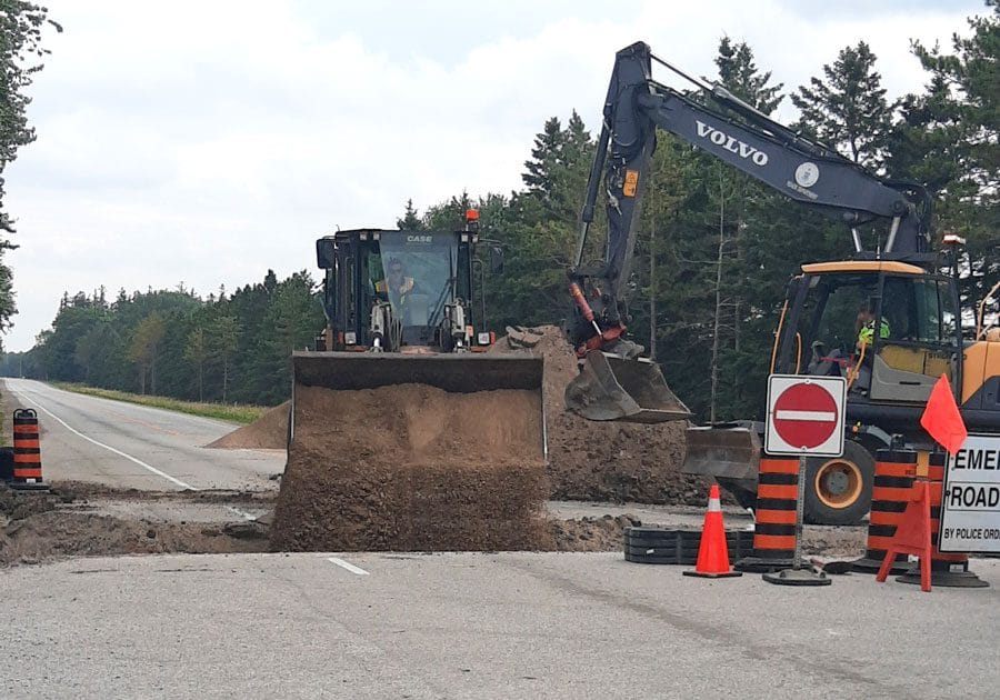 Sinkhole causes closure of Wellington Road 19