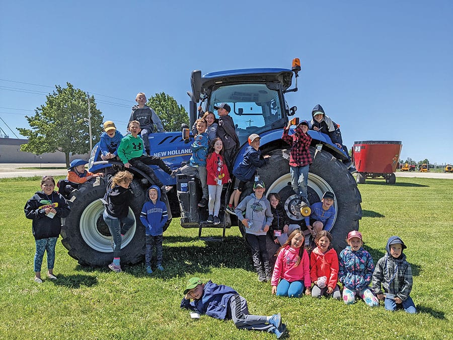 West Luther Cloverbuds 4-H visited Roberts Farm Equipment