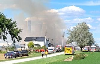 Cattle, horses lost in Mapleton barn fire
