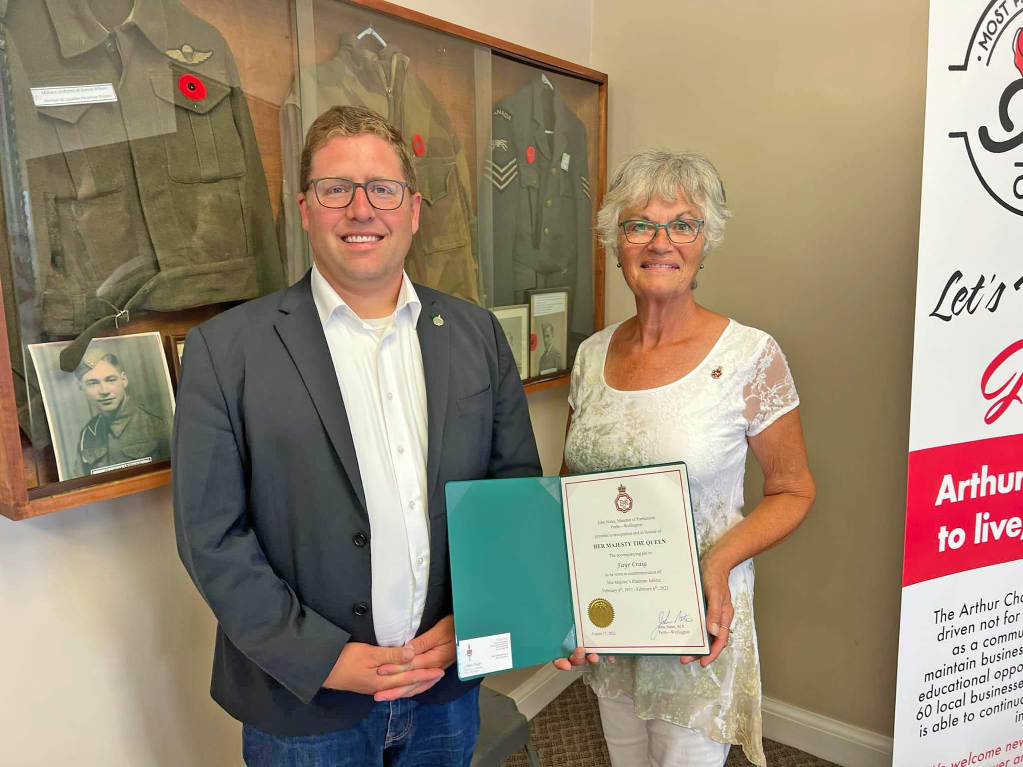 Volunteer Faye Craig receives Queen’s Platinum Jubilee Pin