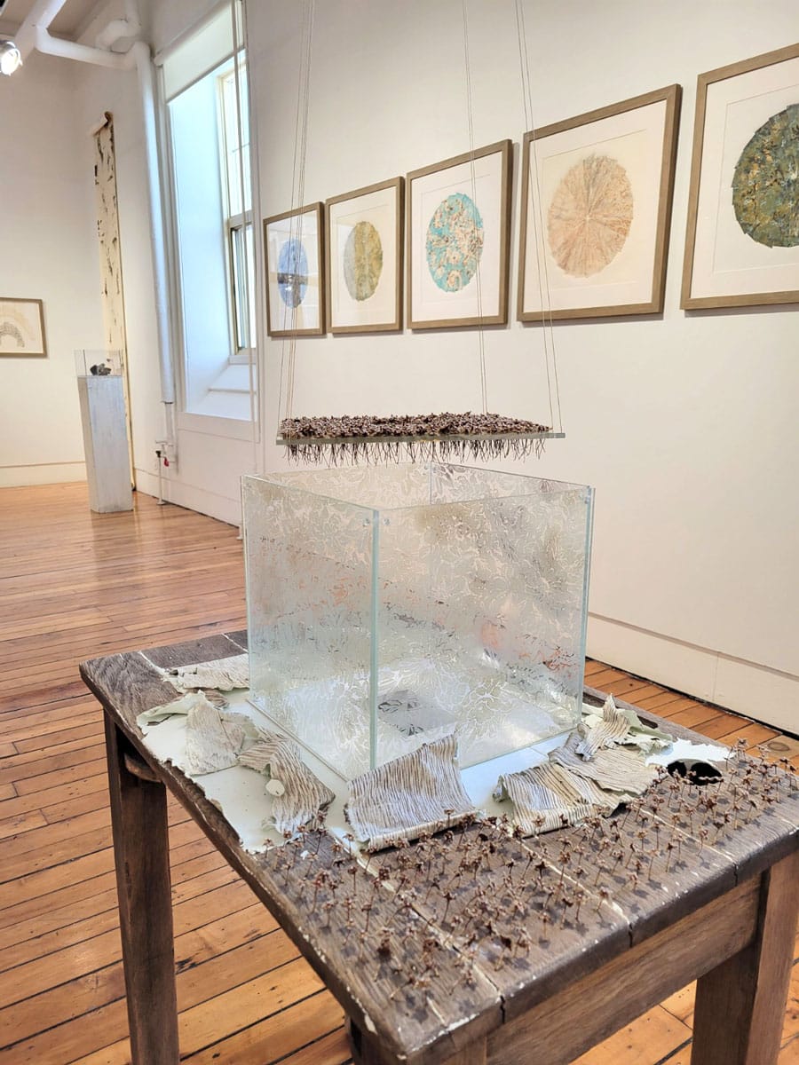 Printmaker incorporates artifacts into new exhibition