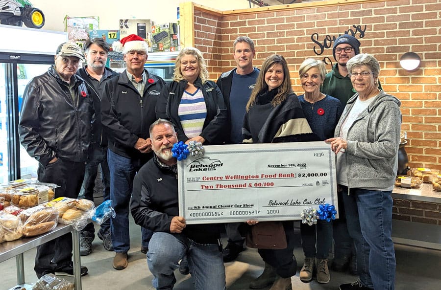 Belwood Lake Car Club donates $2,000 to Centre Wellington Food Bank