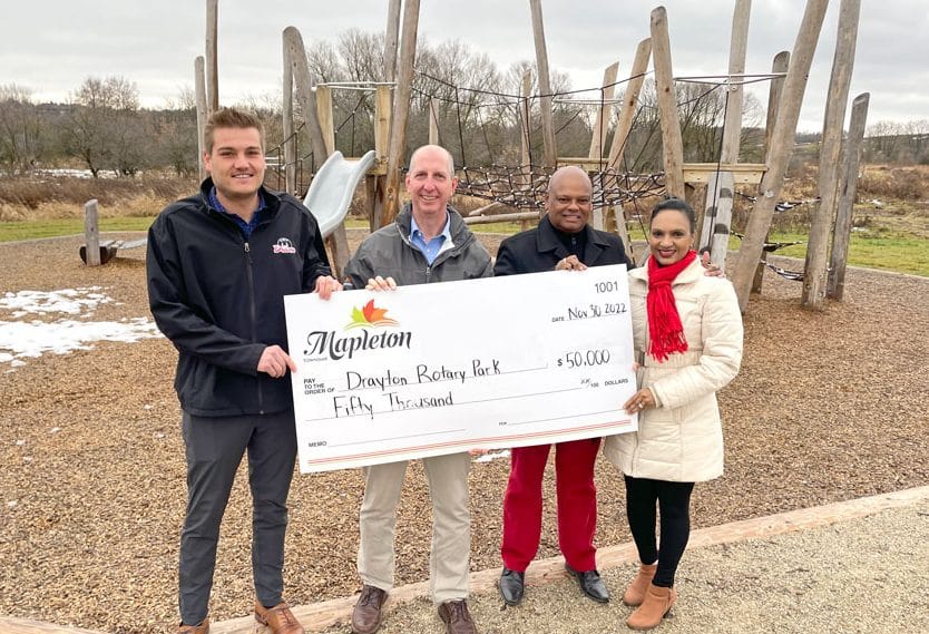 Donation of $50,000 will assist with development of Drayton Rotary Park