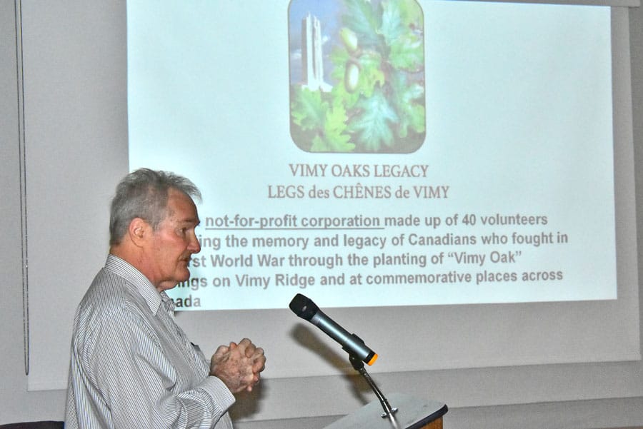 Bob Domoney gives Tree Talk on Vimy Oaks Legacy for NeighbourWoods