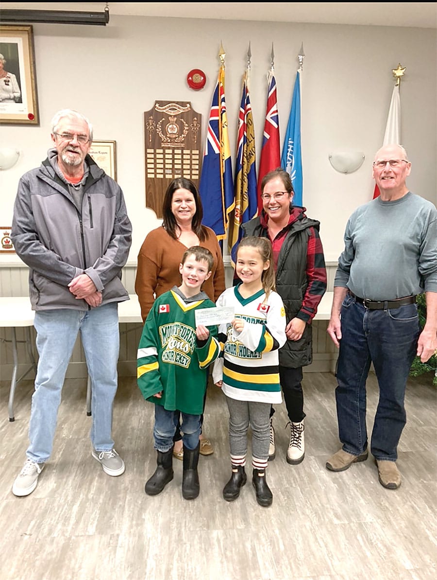 Mount Forest Legion makes donation to minor hockey