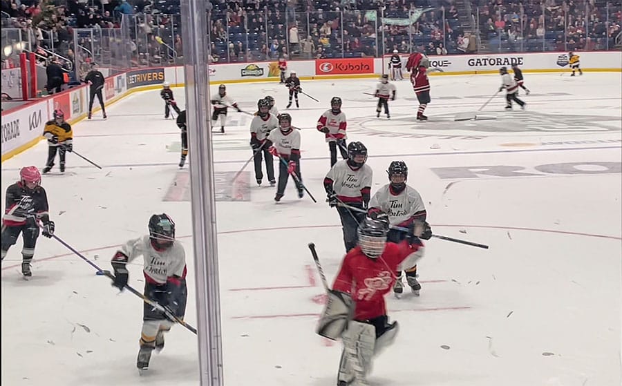 Elora-Fergus Edge Fun3 take the ice at Guelph Storm game