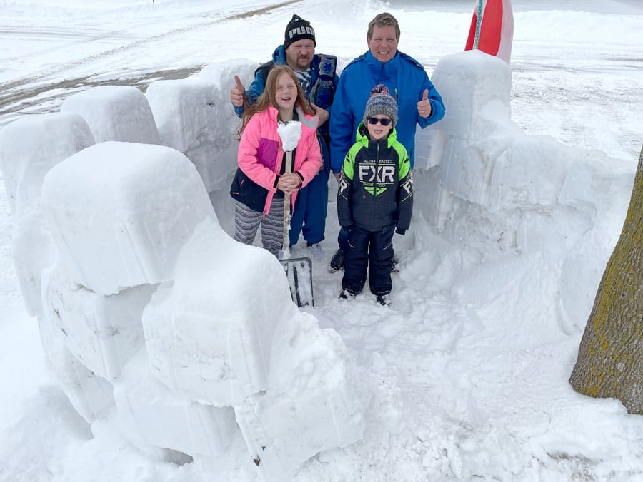 Snow fort fun in Harriston