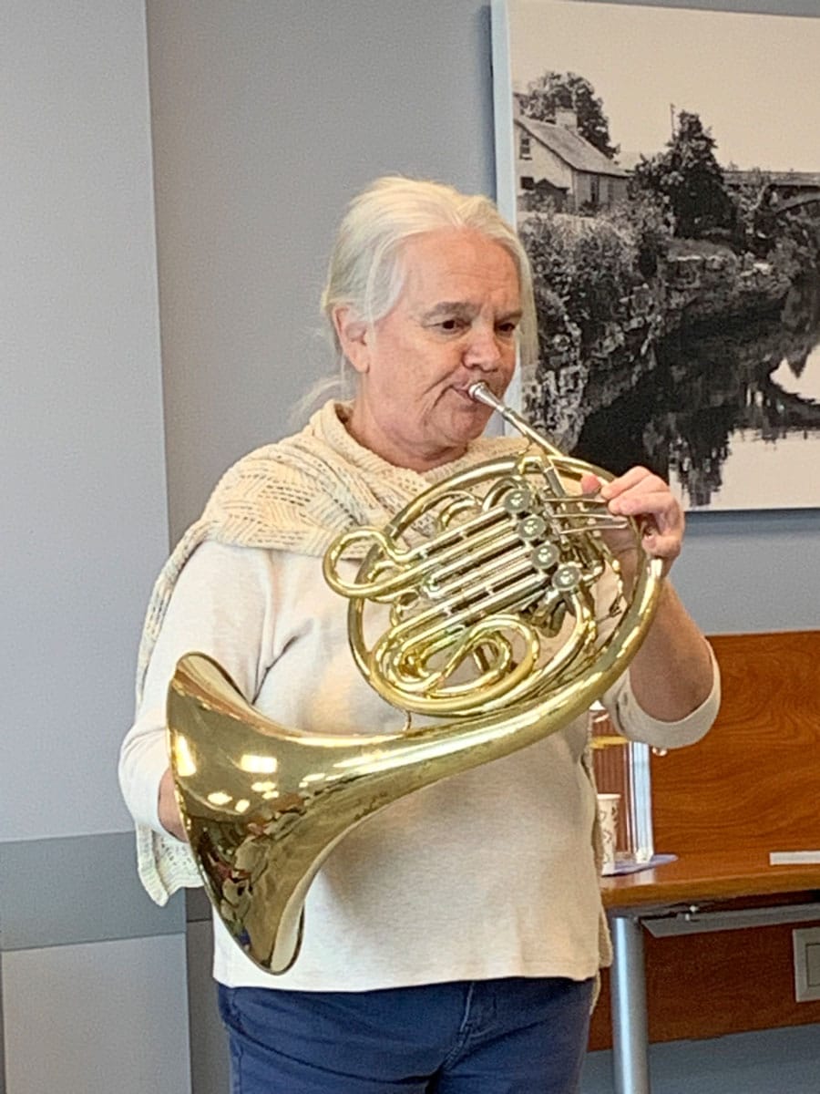 Judith Douglas hits the right notes on a snowy Sunday afternoon
