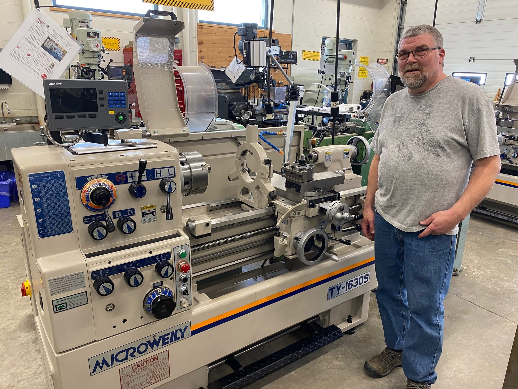 New lathe arrives at Wellington Heights Secondary School