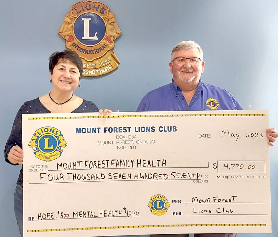 Lions raise $5,270 for mental health initiatives